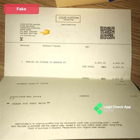 fake louis vuitton reciept|louis vuitton legit check.